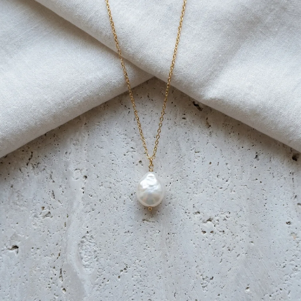 Baroque Cultured Pearl Drop Pendant
