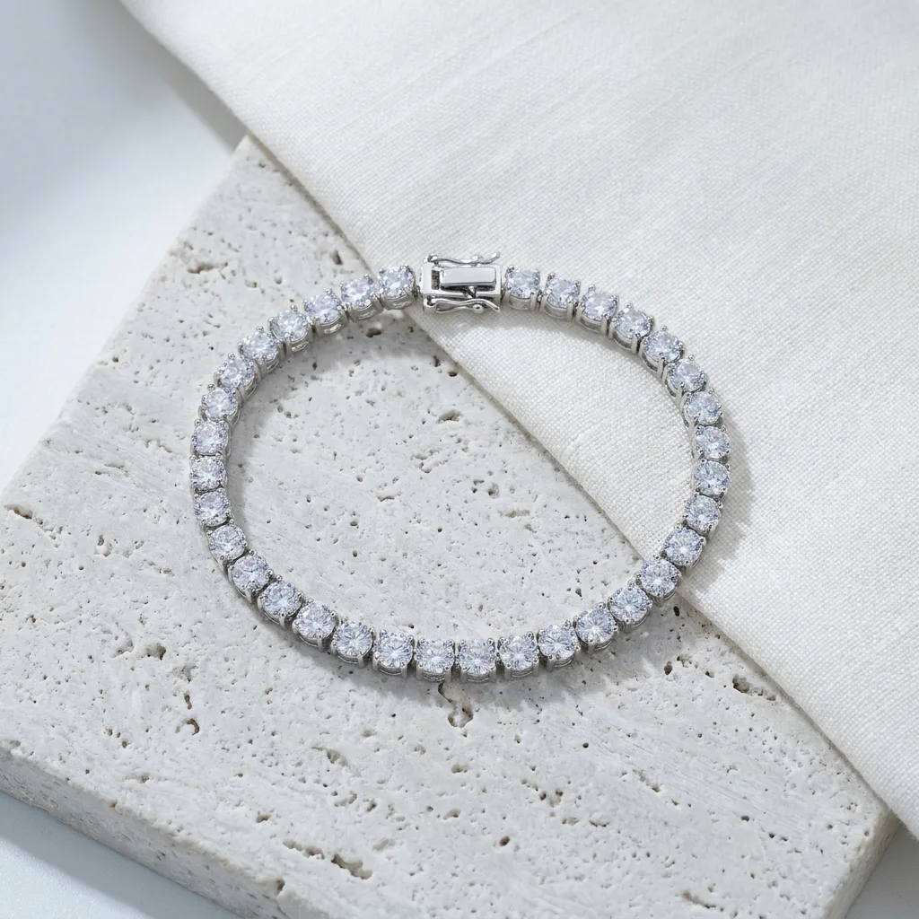 CZ Tennis-Style Bracelet