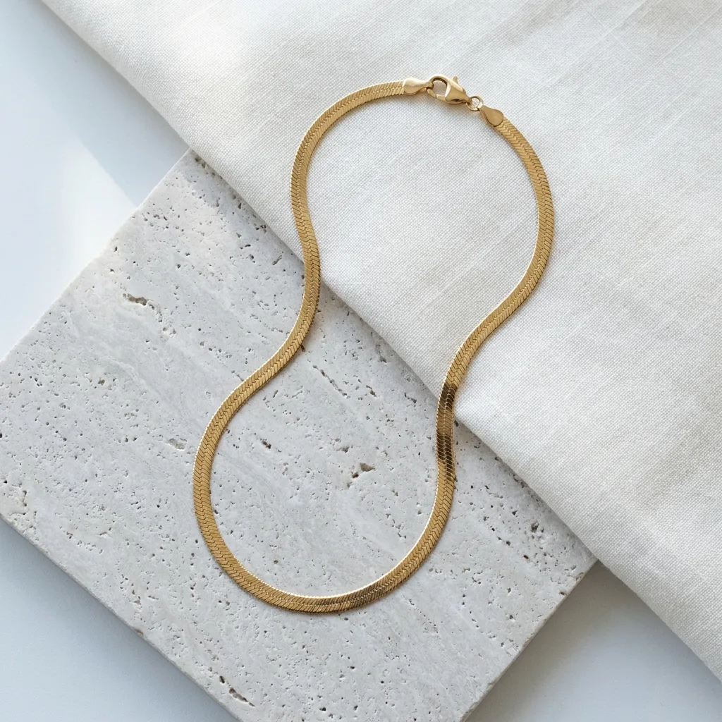Flat Herringbone Necklace