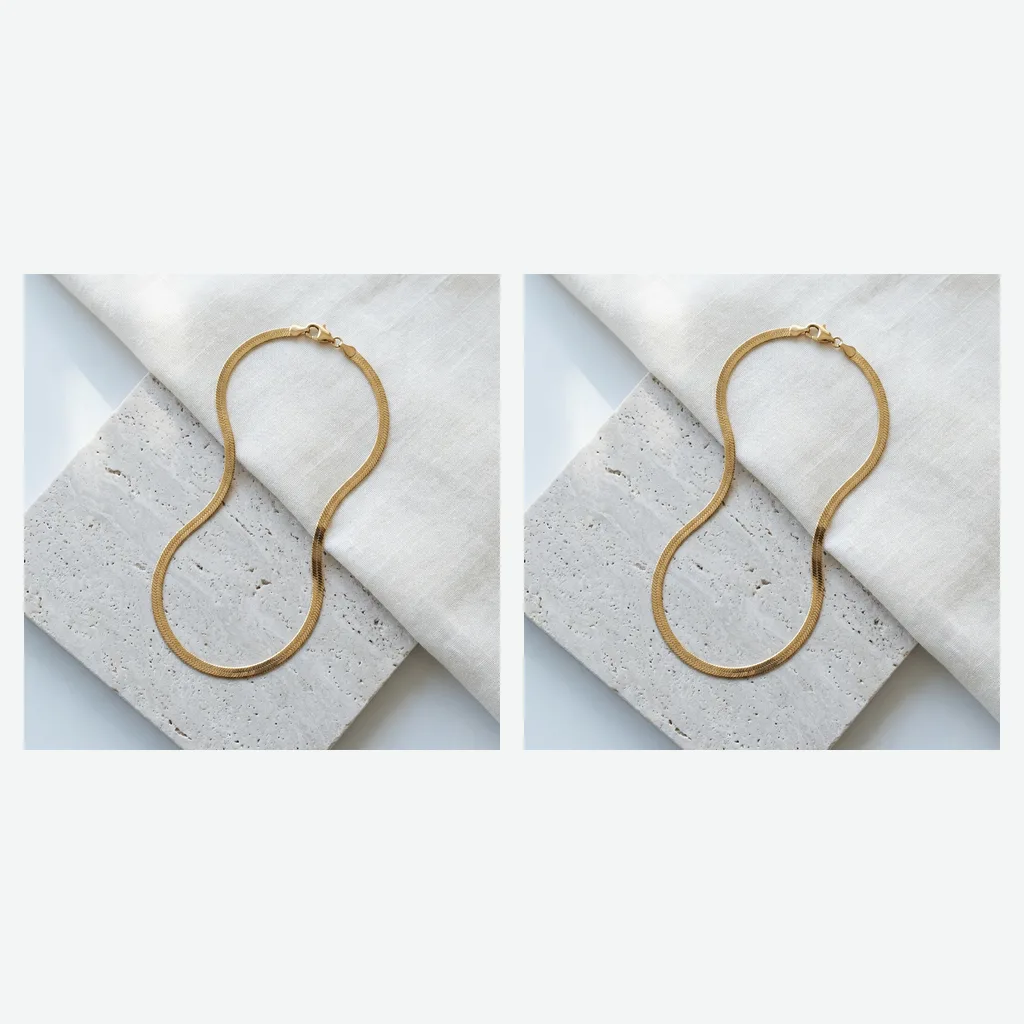 Flat Herringbone Necklace