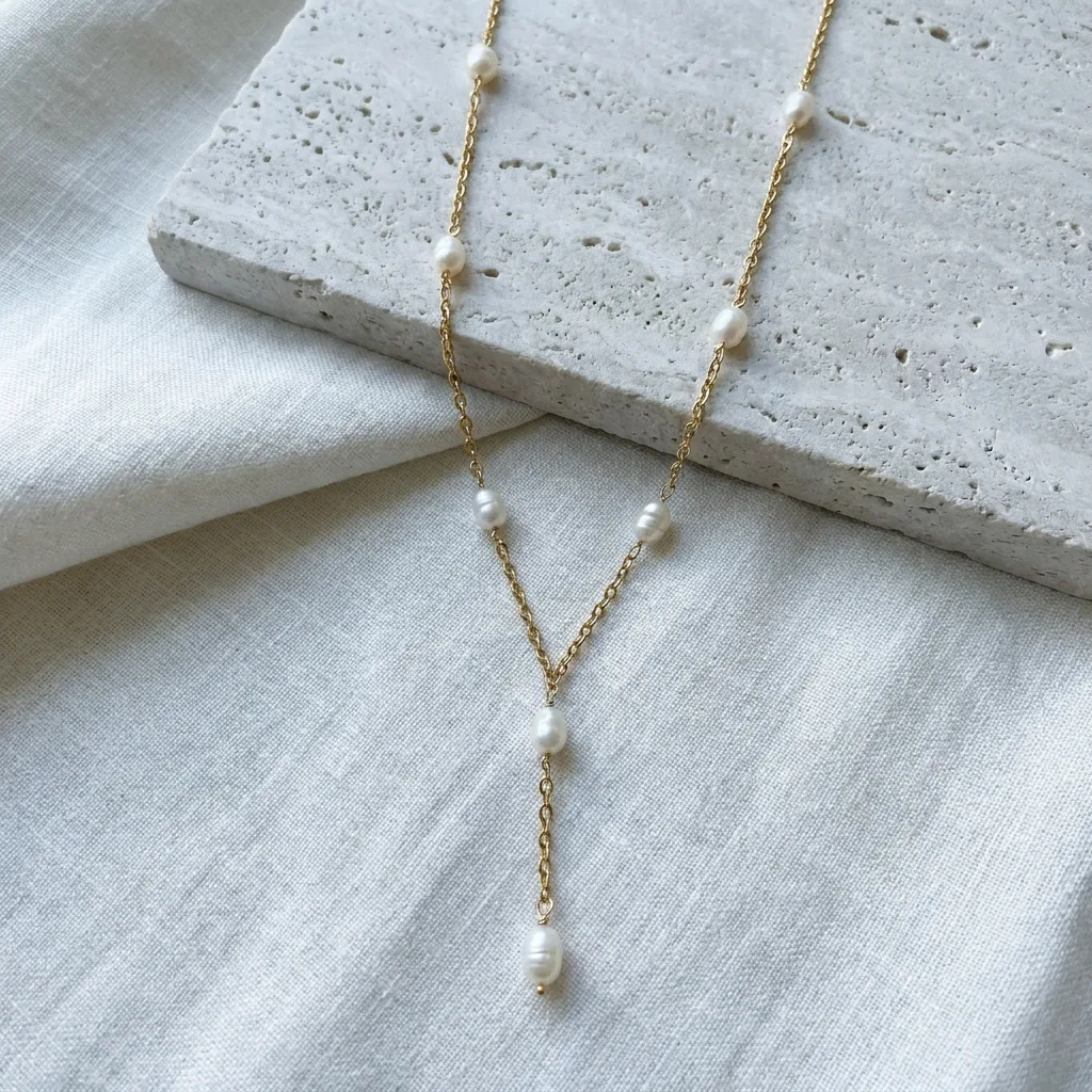 Cultured Freshwater Pearl Lariat Necklace