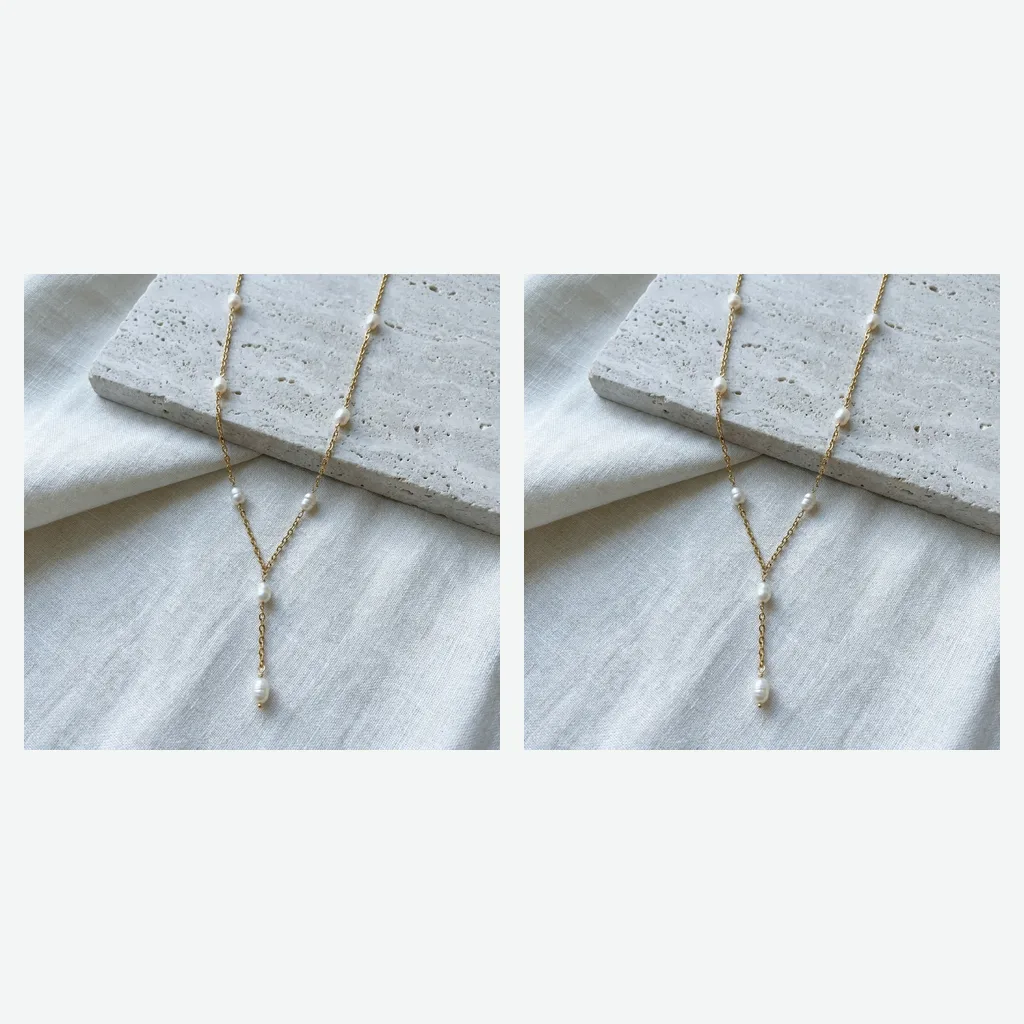 Cultured Freshwater Pearl Lariat Necklace