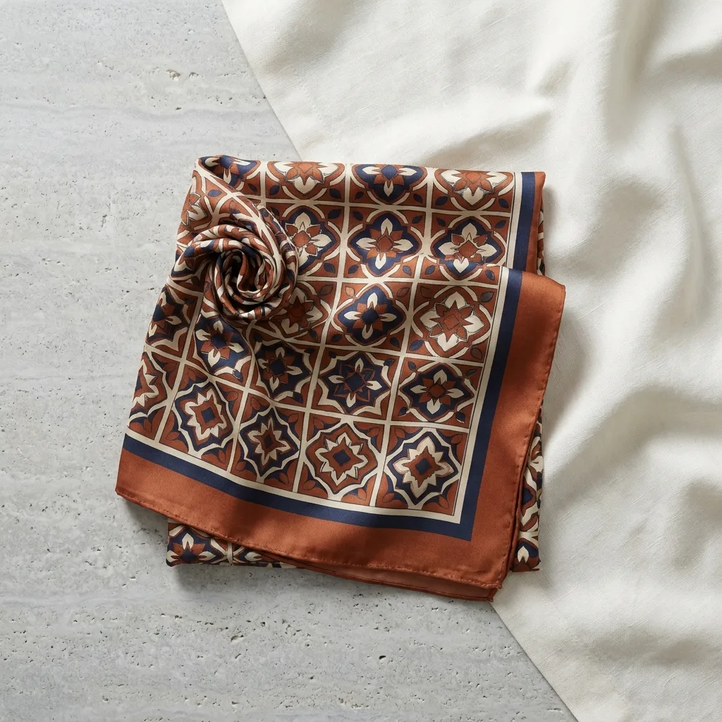 Large Satin Twill Square, 90cm