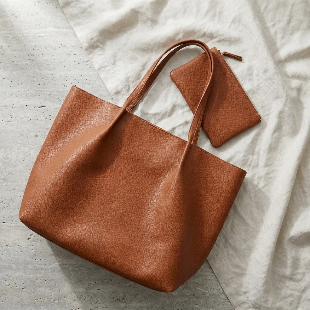 Large Vegan Leather Tote