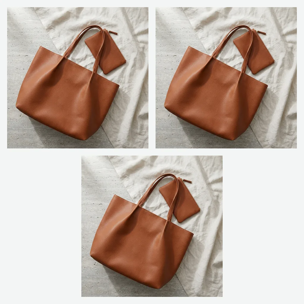 Large Vegan Leather Tote