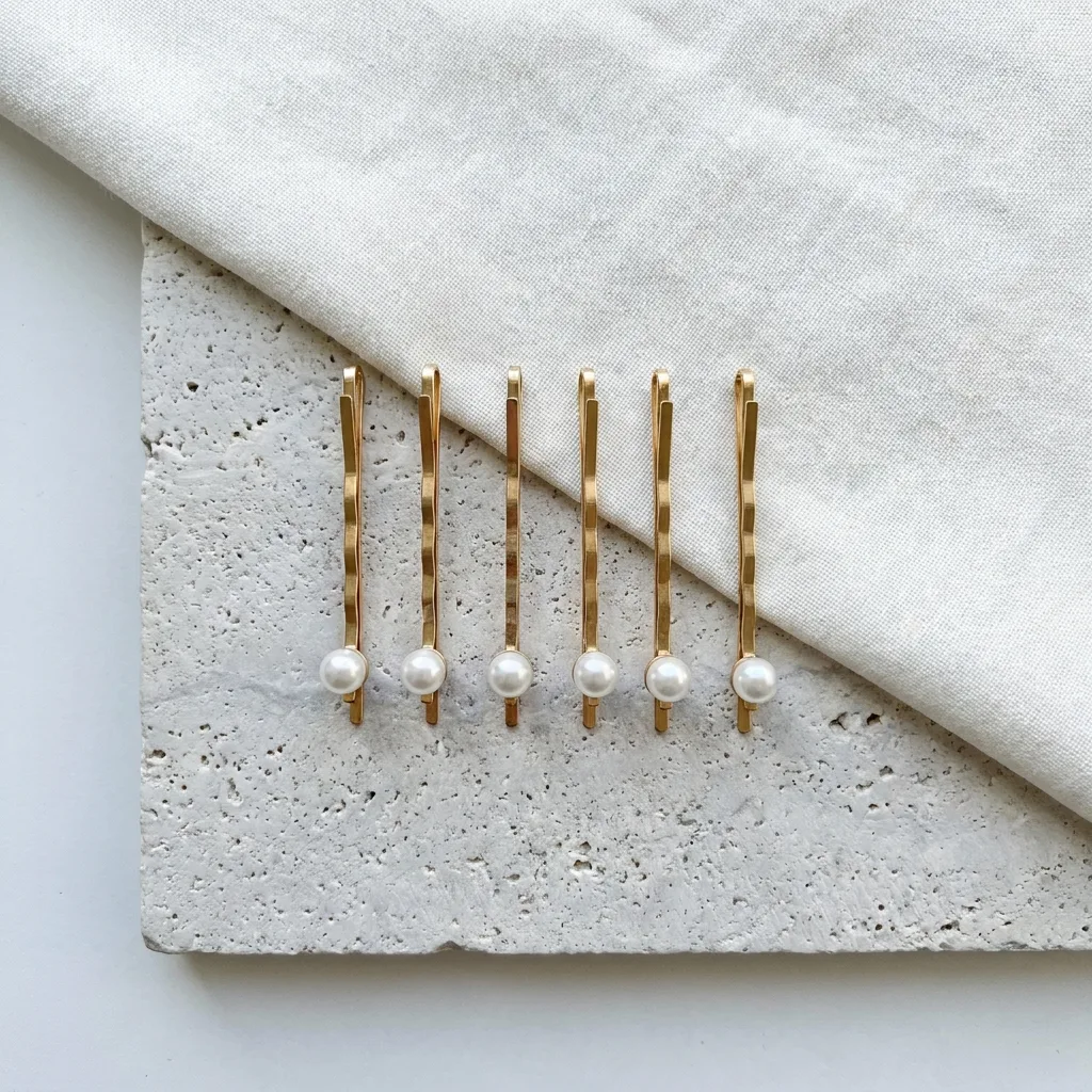 Faux Pearl Hair Pins, Set of 6