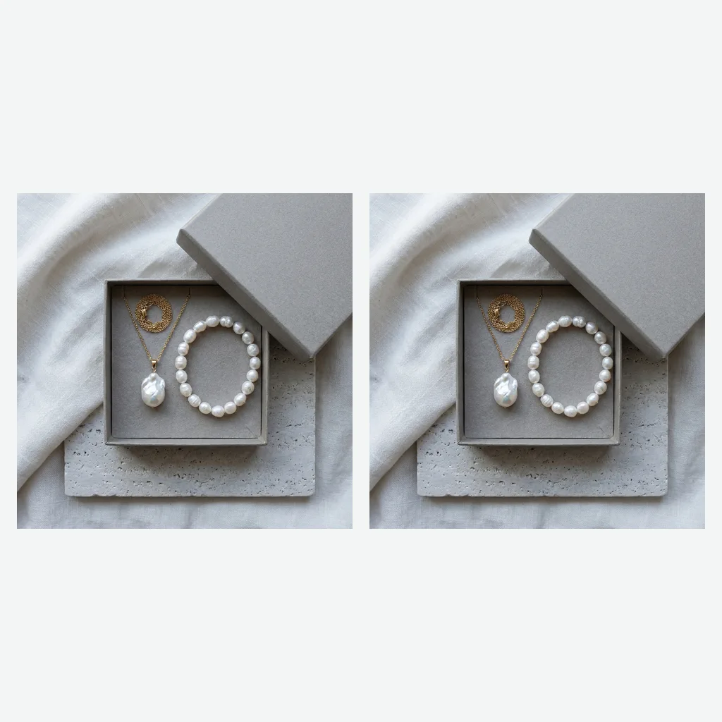 Cultured Pearl Necklace & Bracelet Set