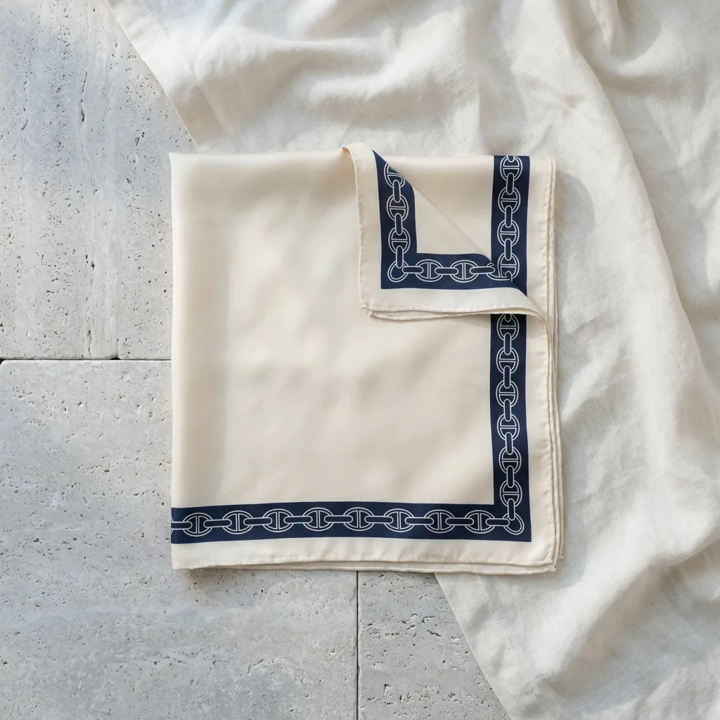 Satin Square Scarf, 70cm