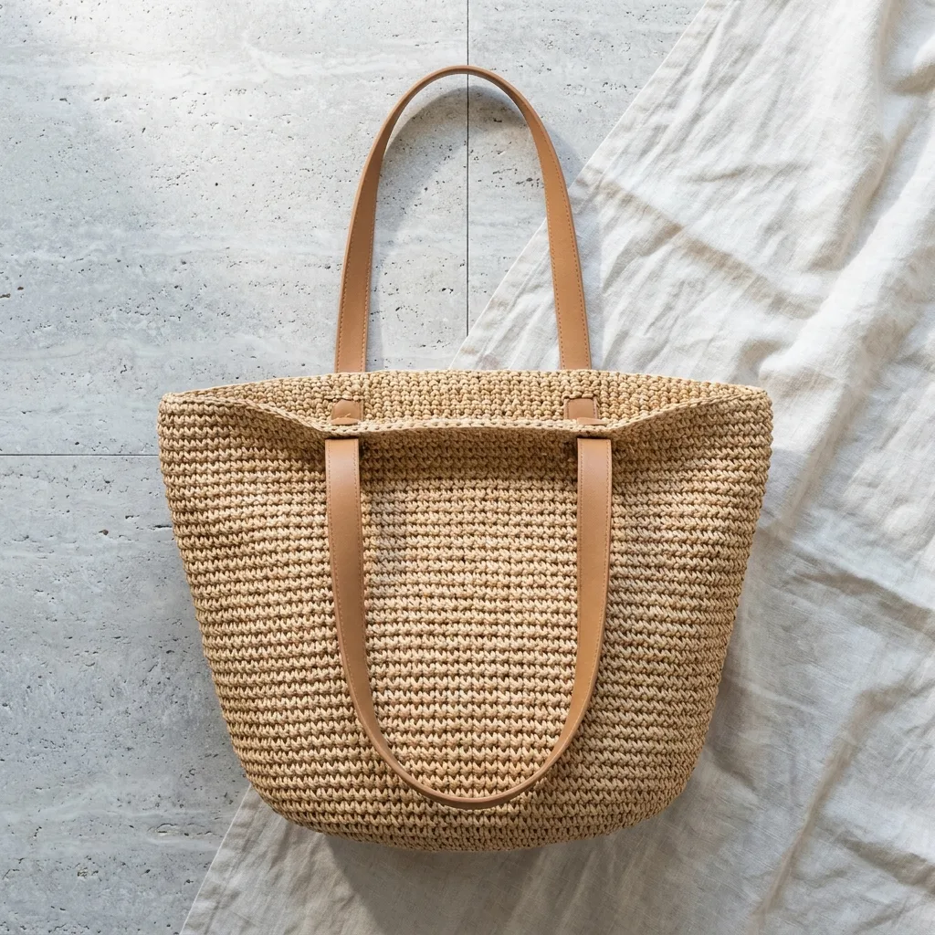 Woven Straw Tote